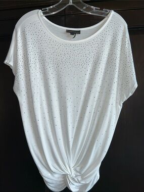 Silver Stud Embellished Top •  L
